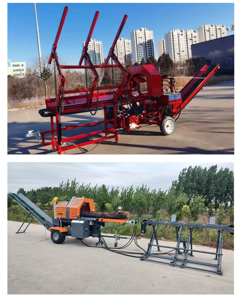 New Design Diesel Wood Processor With 20T Max Splitting Force EPA Certified Log Splitter For Farms