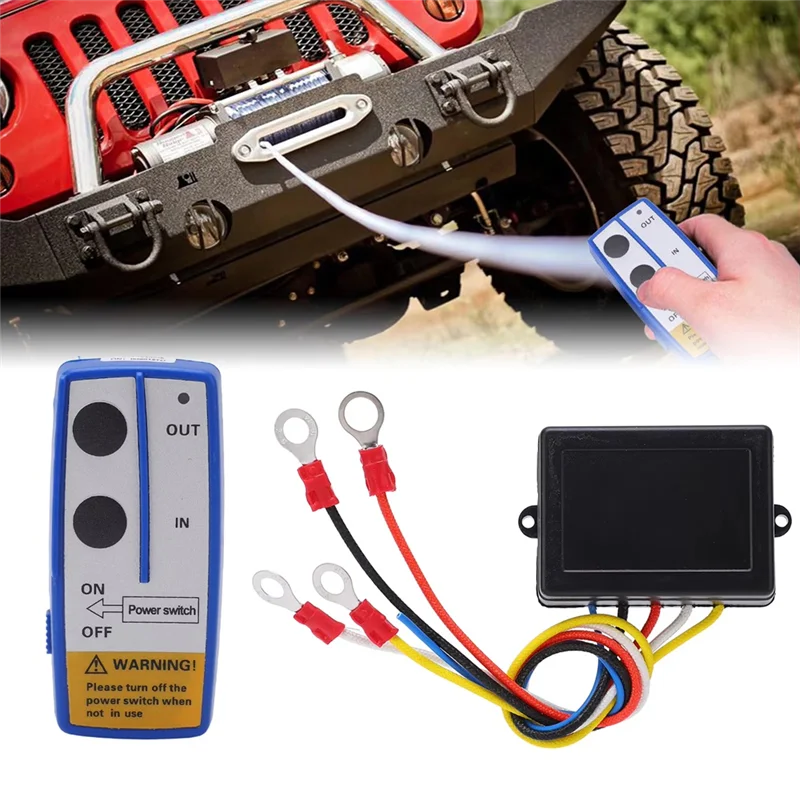 

Universal 12V/24V Wireless Winch Control Kit Wireless Remote Control Accessories For Jeep Off Road ATV Trailer Boat Universal