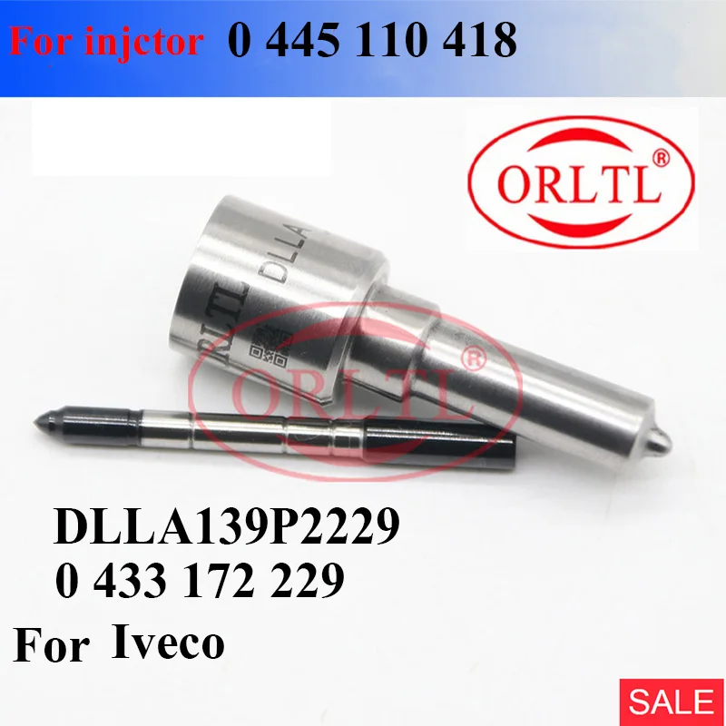 for BOSCH Iveco 0445110418 0 445 110 418 DLLA139P2229 0 433 172 229 Diesel Injector Nozzle DLLA 139P 2229 0433172229