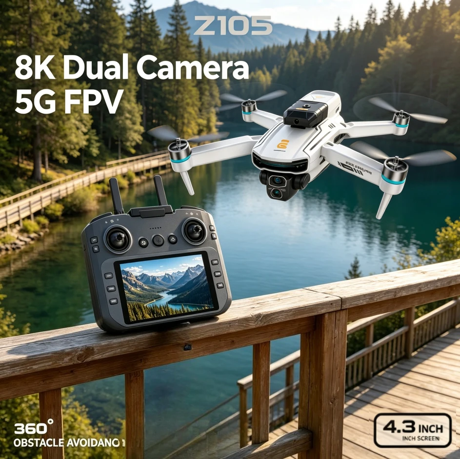 Drone Mapping - Оригинальный складной квадрокоптер Z105 с GPS,