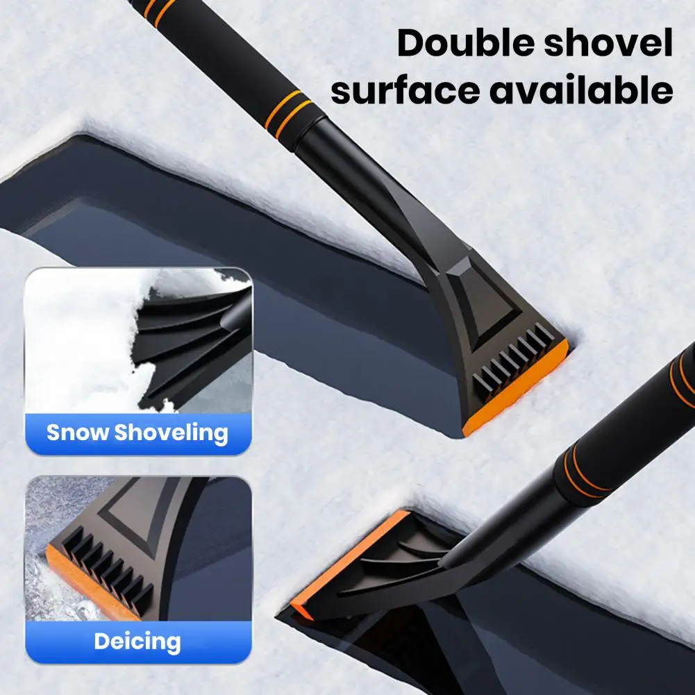 Comfortable Grip Snow Shovel Retractable Long Handle Car Snow Brush Ice Scraper with Detachable Eva Sponge Grip High for Winter