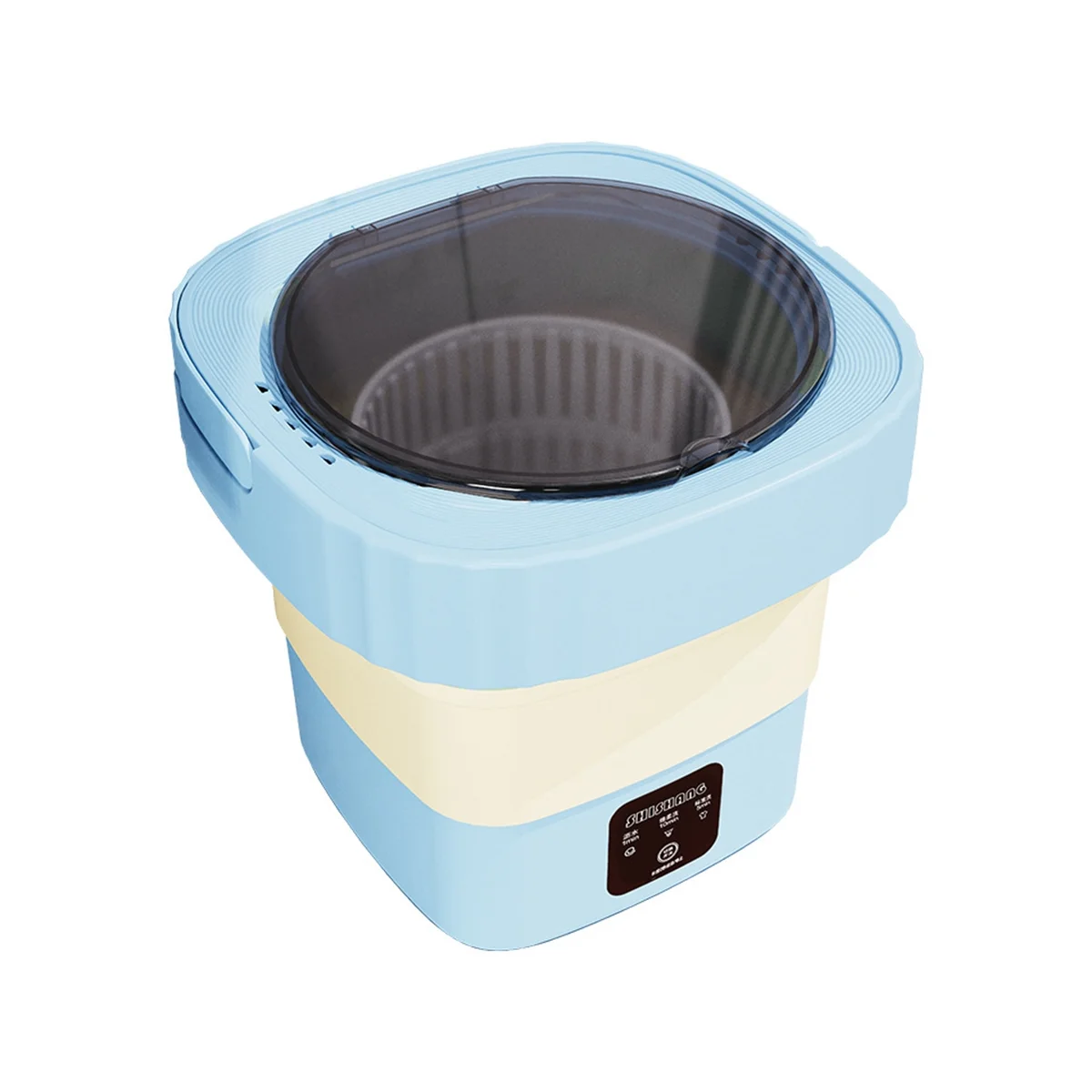 

Portable Washing Machine Mini Foldable Washer Dryer Small Elution Bucket Washer for Apartment Dorm,Travelling US Plug-A