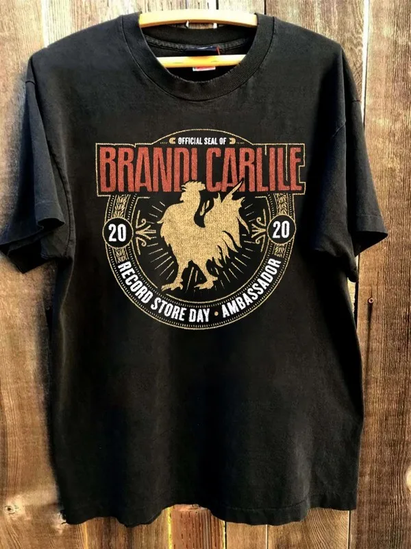 Brandi Carlile T-shirt 90s Basic Black Unisex tee Men Women Tee NH26223