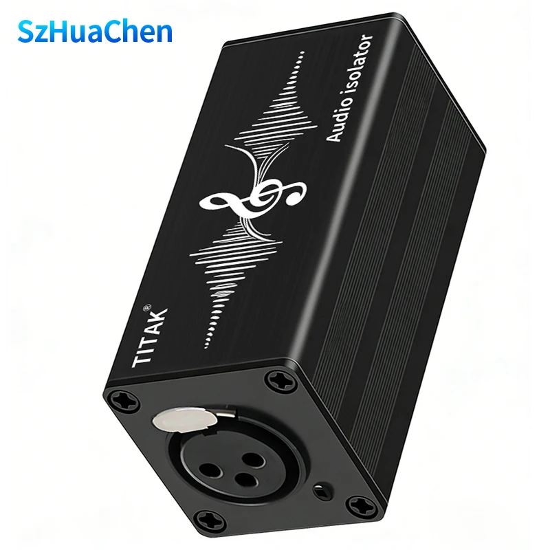 1Pcs TITAK Ground Loop Audio Isolator XLR Male to Female Hum Eliminator for Microphone Mixer Speaker Amplifier