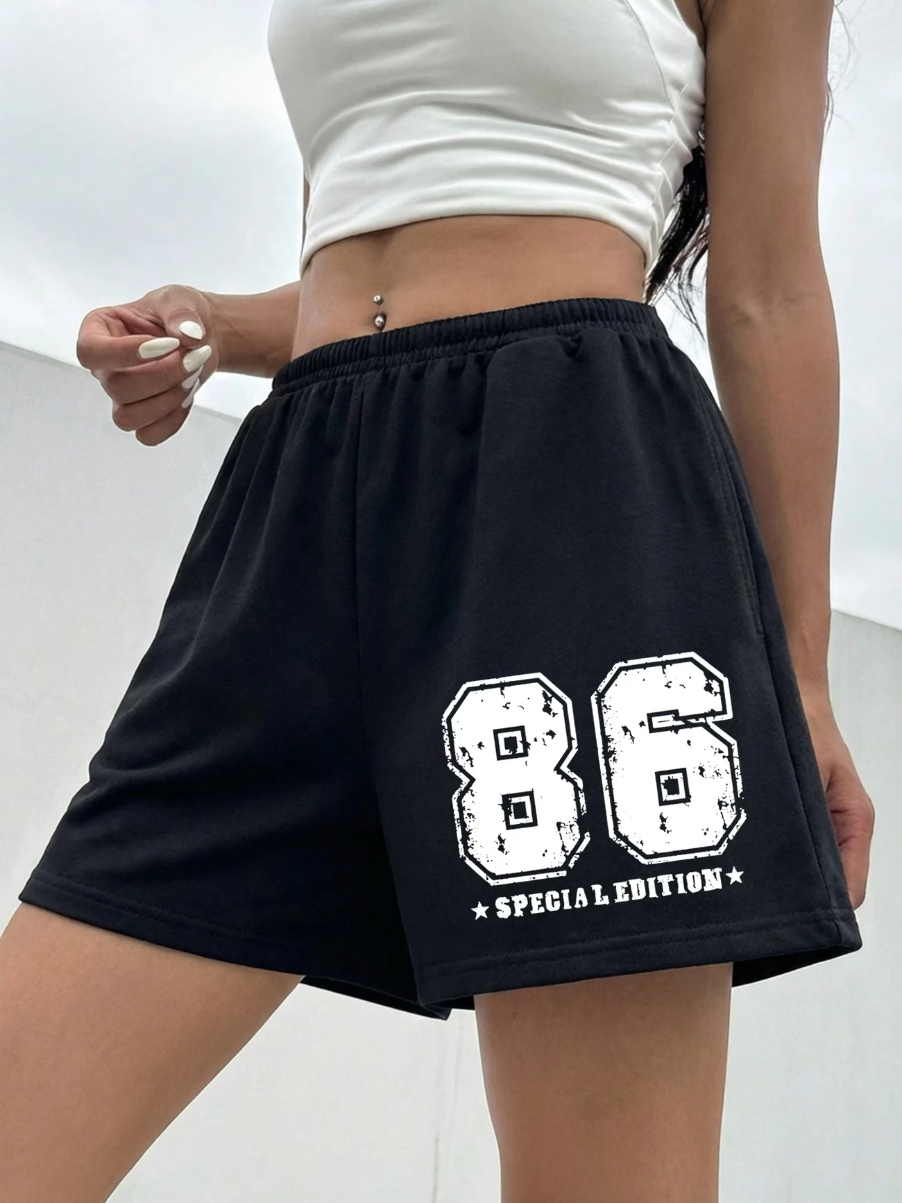 Summer Loose Women 86 SPECIAL EDITION Shorts Pickleball Drawstring Athletic Shorts Sweatpants Sport Jogging Beach Pant Oversized