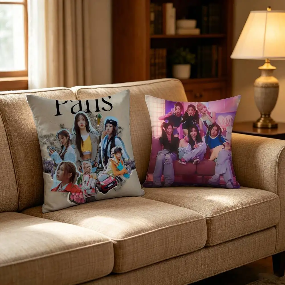 cool M-Music Group N-NMIXX Pillow Case Pattern Printed Pillowcase For Living Room Sofa Cushion Cover
