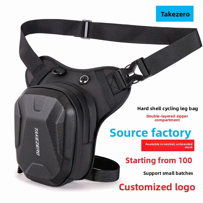 TAKEZERO Motorcycle EVA Hard Shell Bag Riding Leg Bag Waist Bag Rider Sports Crossbody Chest Bag Backpack Gear