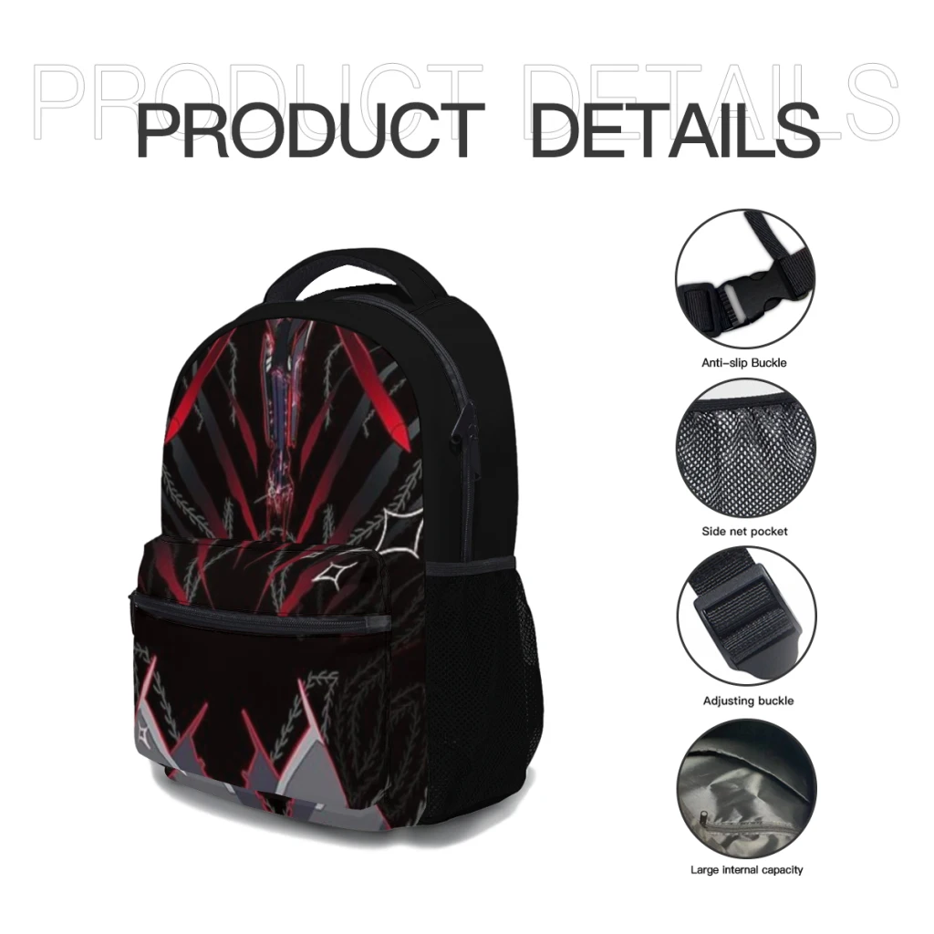 New Fashionable  Tfp Starscream inspired insignia Backpack Bag Large Capacity Trendy Book Bag Multi-pockets Adjustable 17inch