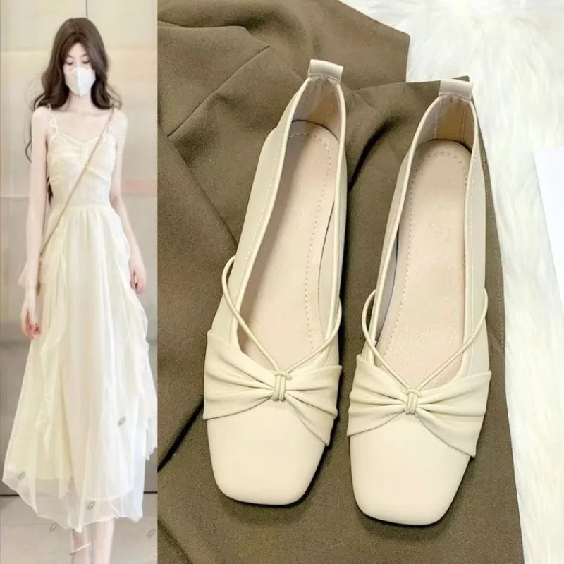 

Soft-soled Mary Jane Low-cut Single Shoes Spring and Summer 2025 Casual Versatile Lightweight Flat-soled, Bean-toe Women's Shoes