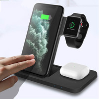 15W 3 in 1 Qi Wireless Charger For iPhone 13 12 11 Pro XS X 8 Fast Charging Dock Station For Apple Watch 7 6 5 4 SE AirPods Pro