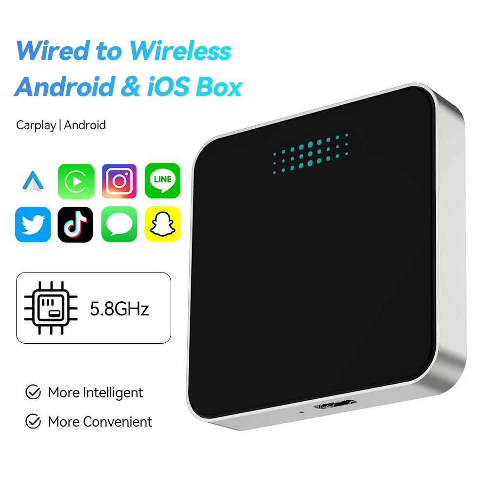 Android 13 CarPlay Smart Ai Box Android Wireless CarPlay Android Auto Adapter for Netflix for YouTube Car Intelligent Systems