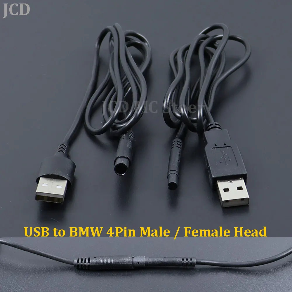 1PC Usb Data Cable To 4 Pin Male Female Car Environmental Cleaning Adapter Cable For Reversing Video Camera Cable