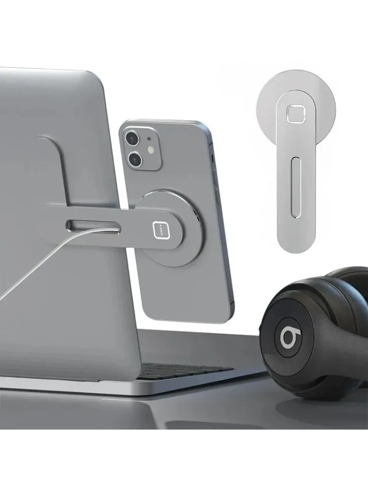 Support magnétique pour téléphone portable, moniteur d'ordinateur, téléphone portable latéral mince et pliable pour iPhone série 14 13 12, étui et tous les téléphones, 2025