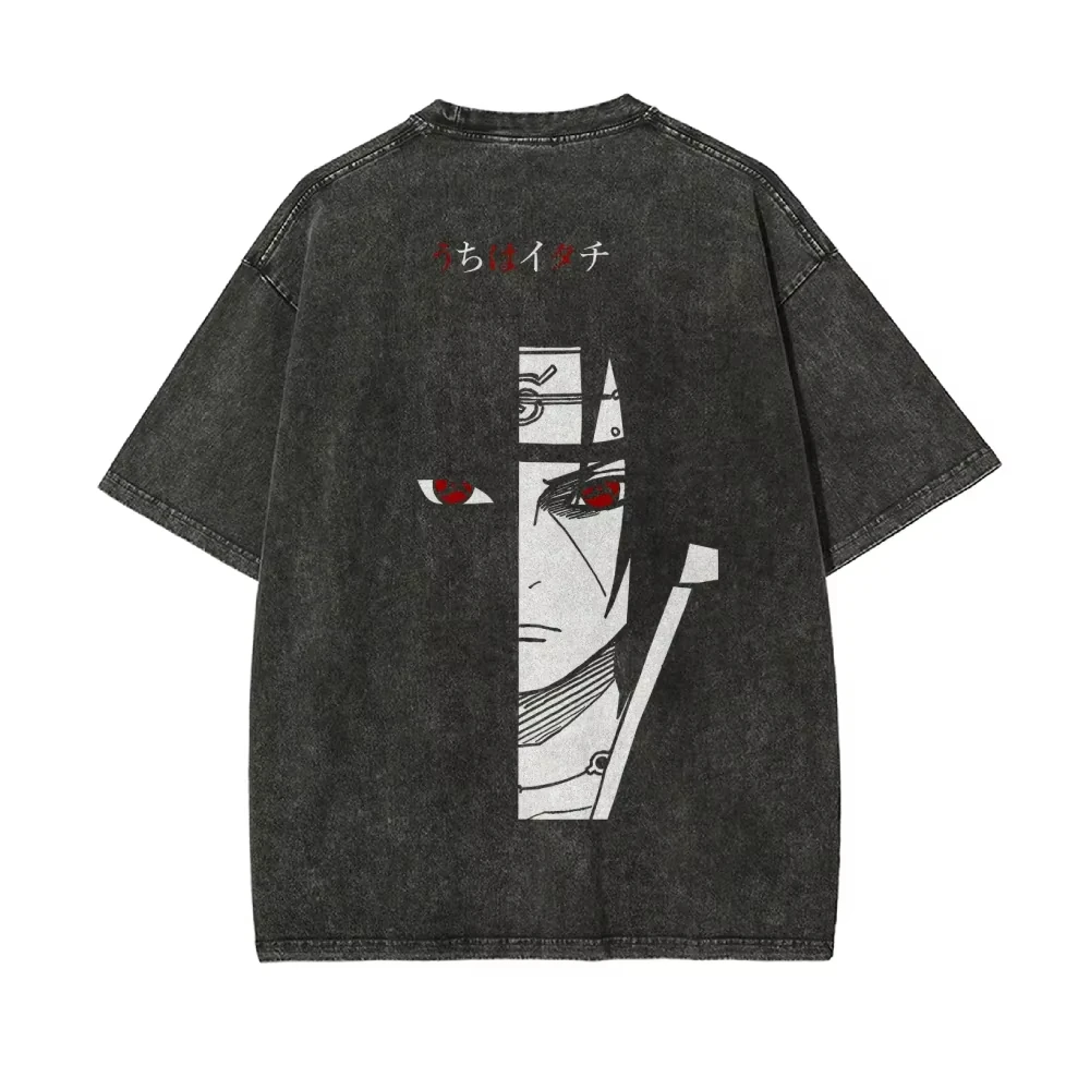 

2026 new Original Subculture style vintage washed T-shirt with Death Note anime pattern print. Loose pure trendy street style.