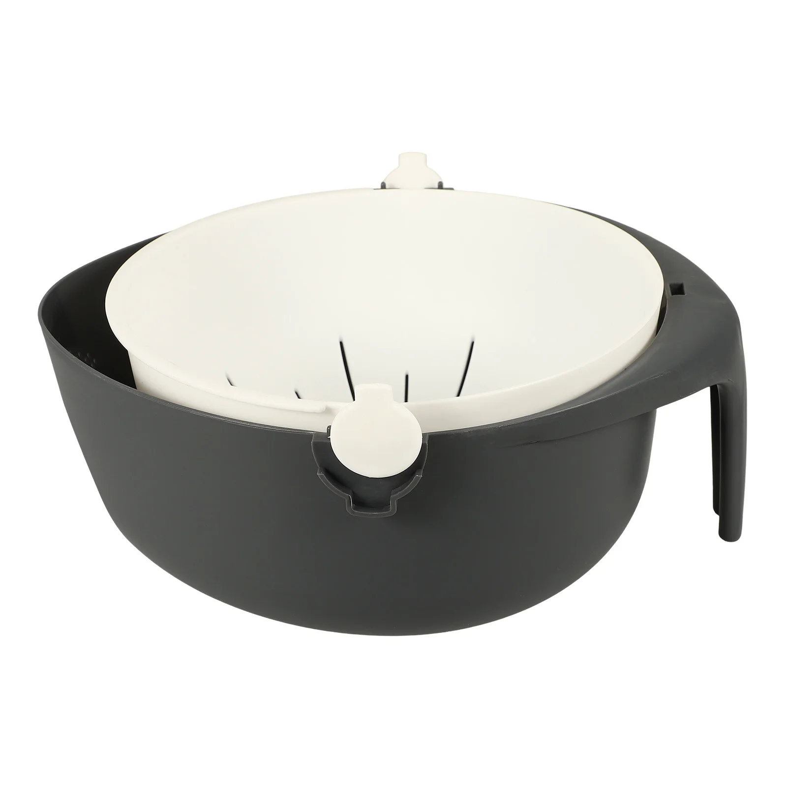 

Double Color Kitchen Storage Basket Vegetable Fruits Multifunction Round Container White Grey Kitchen Basket Food Holder