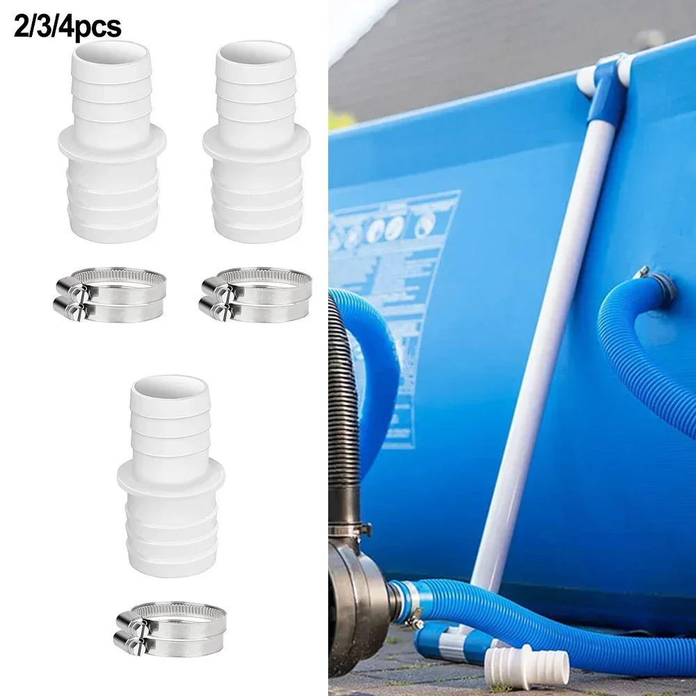 

New Hose Connector Set With 32-38mm Hose Clamps For Spas Hot Tubs Swimming Pool Hose Adapter Connecting Hose Nozzle