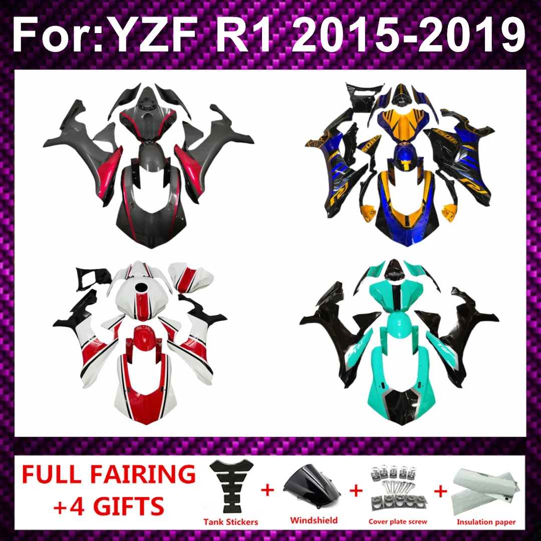 

Новый комплект обтекателей из АБС-пластика для мотоцикла YZF-R1 2015-2019 (YZFR1 15 16 17 18 19) – полный комплект обтекателей кузова zxmt