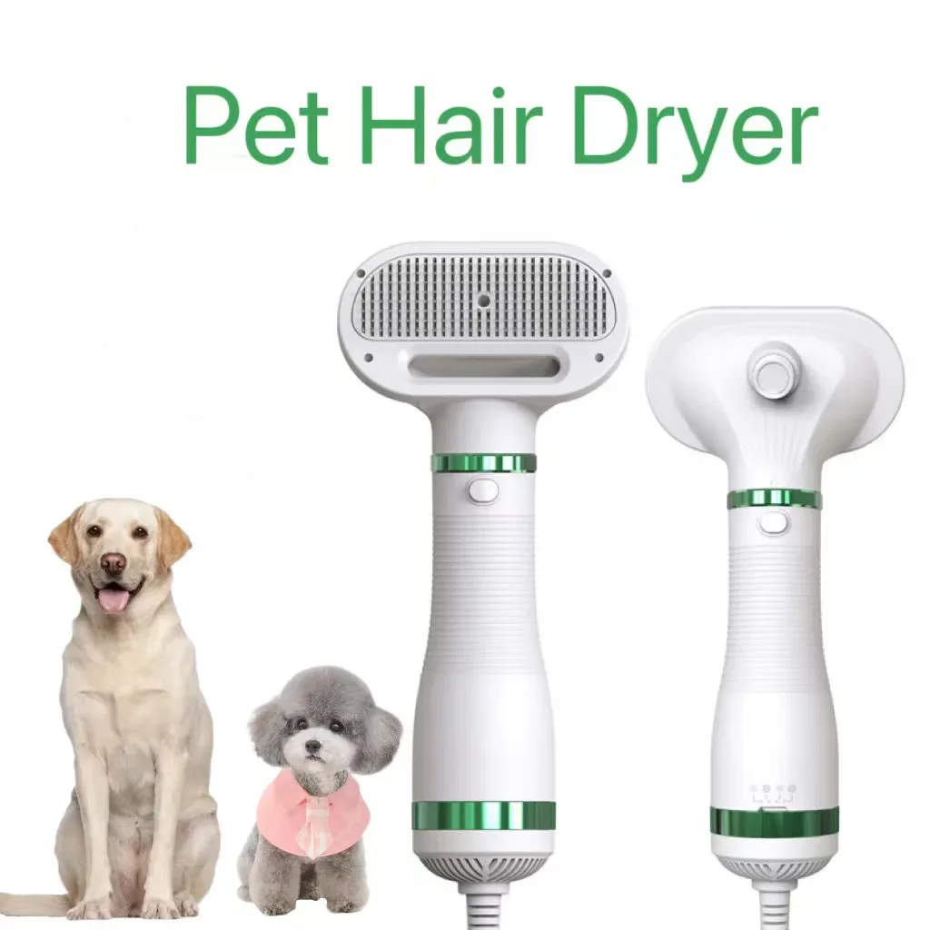 2 In1 Pet Dog Dryer Quiet Dog Hair Dryers Comb Brush Grooming Cat Hair Comb Puppy Fur Blower Adjustable Temprature Water Blower