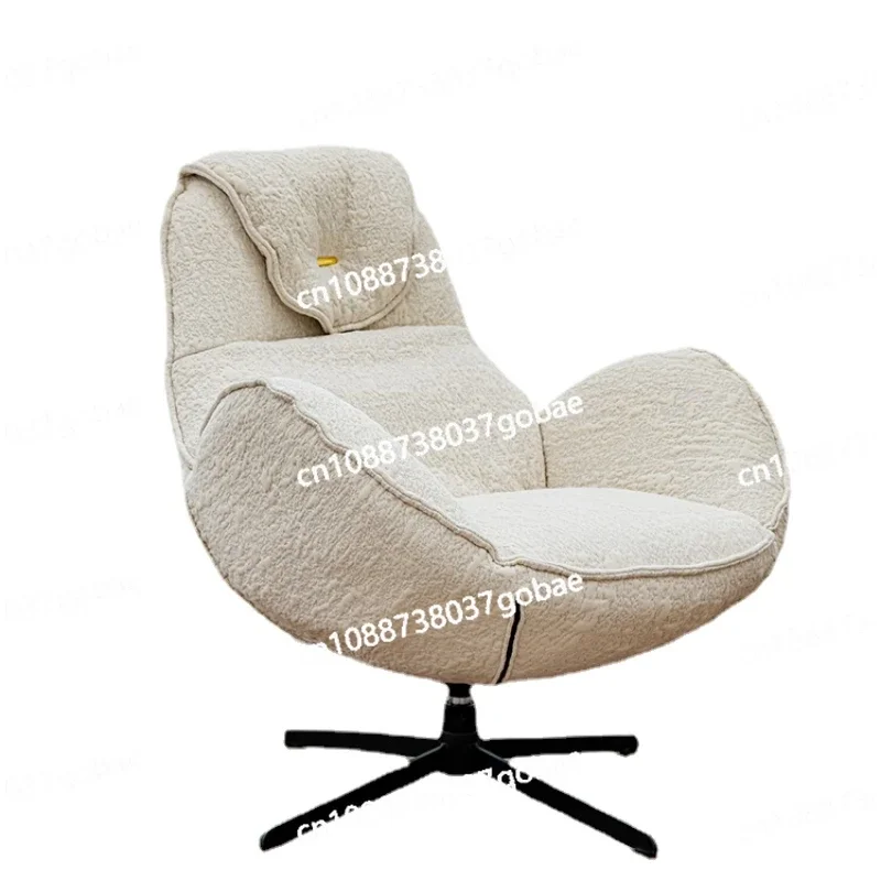 PQF Egg Shell Chair Living Room Leisure Recliner Bedroom Rotatable Single Seat Chair