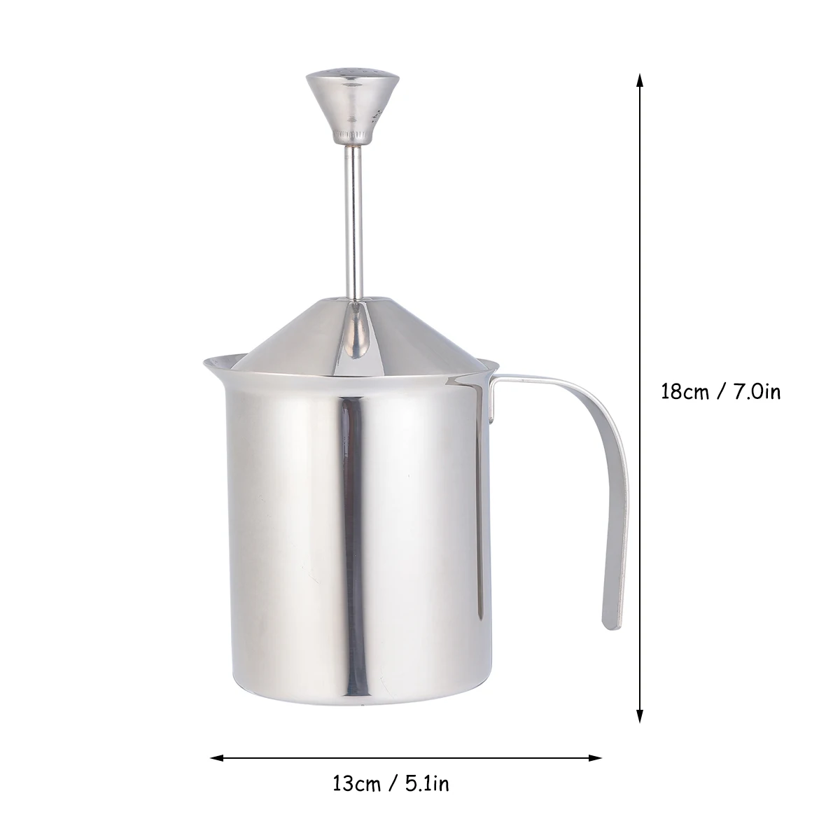 400Cc Rvs Koffie Melkopschuimer Dubbele Mesh Handleiding Handheld Werper Voor Cappuccino Latte Melk Waskolf Schuim Maker