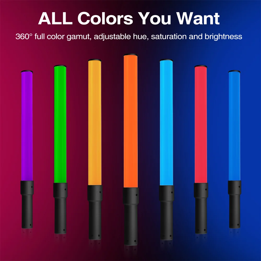 

50CM Handheld RGB Colorful Video Stick Light LED Light Wand CRI 95+ 2500K-9000K Photography Studio Lamp Photographic Lighting