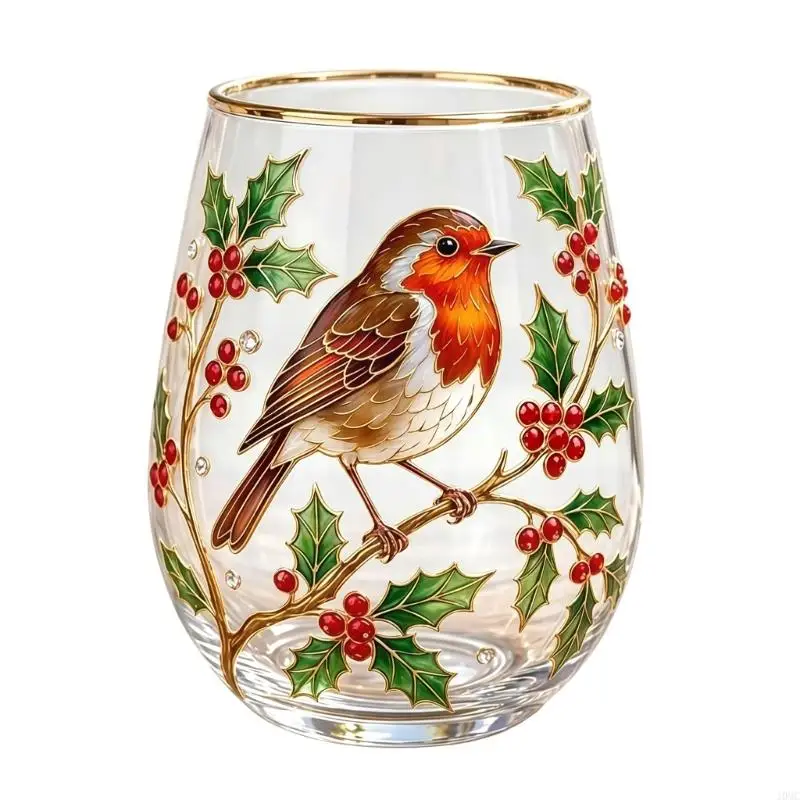 Acrylic Cup With Delicate Hummingbird Detail Multifunctional Beverage Drinkware for Kitchen Or Office J0MC