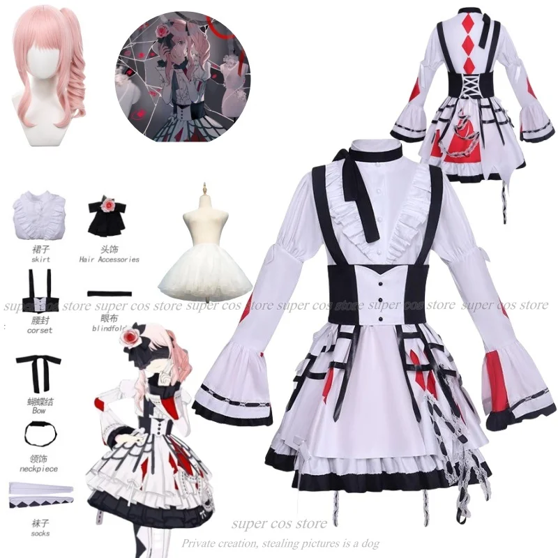 

MZK Akiyama Mizuki Cosplay Anime Project Sekai Costume Mizuki Dress Role Party Christmas Halloween Carnival Girl Suit for Woman