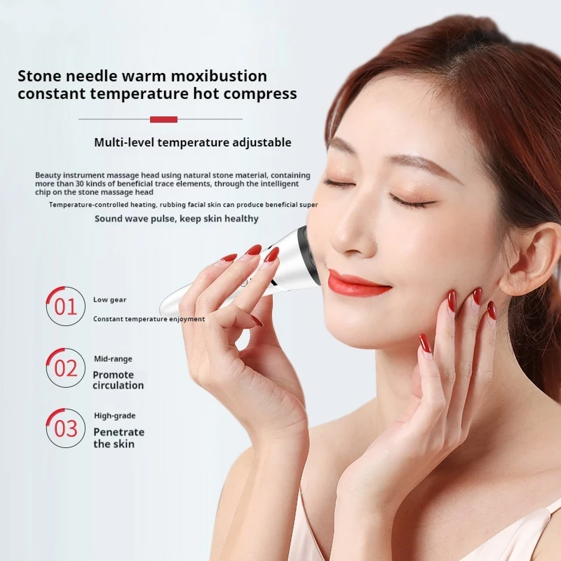 New Vibration Facial Guasha Lifting Skin Beauty Tools Instrument Face Massager