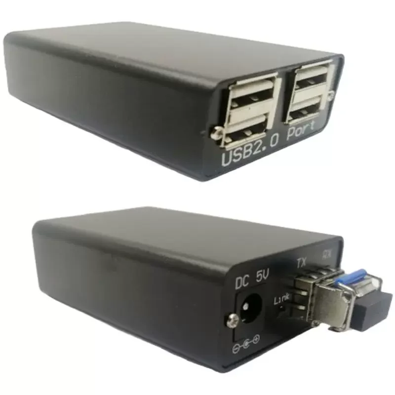 USB2.0 Optical USB to Fibre Optic Transceiver USB2.0 Fibre Optic Extender Transmission Transceiver Extension 20km