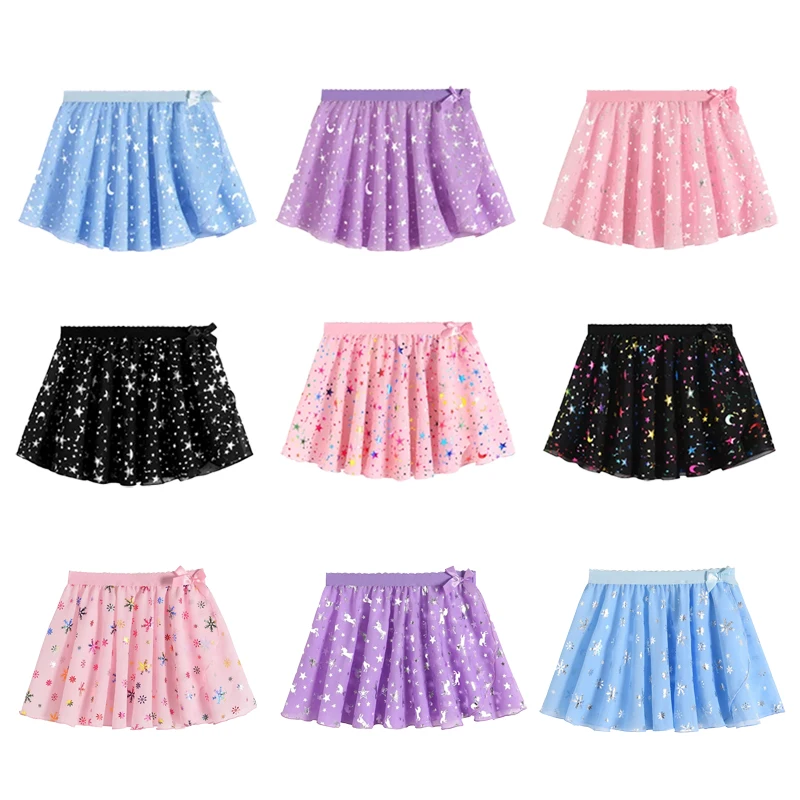 Mädchen Ballett Tanzrock Mädchen Ballett Tanzrock Kinder Sparkly Pull On Wrap Tie Tanzrock