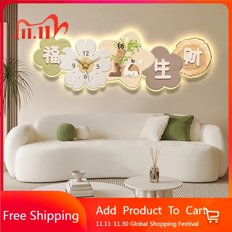 

Art Mural Wall Clocks Restaurant Nordic Minimalist Fashion Design Wall Watch Bedrooms Creative Reloj Pared Home Decoration