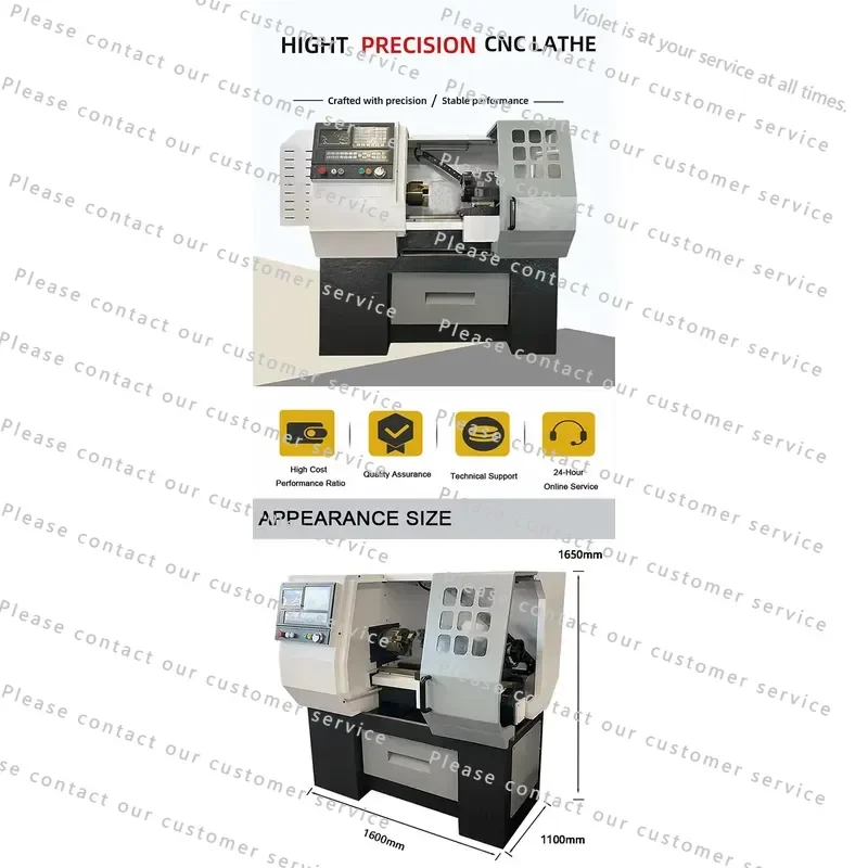 CK0640 Mini CNC Lathe, 6‑Inch Precision Benchtop Lathe for Hobby Use, Small Size Metal Parts Turning and Machining Equipment