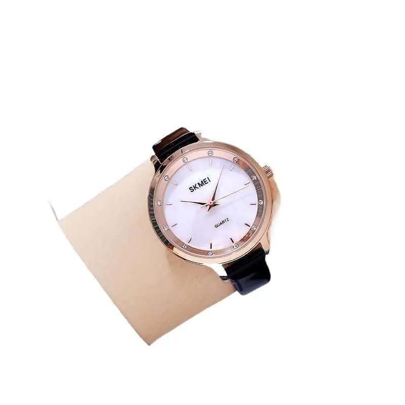 SkmeiFashion นาฬิกาผู้หญิงเรียบง่ายรอบตัวชี้นาฬิกาผู้หญิงส่วนบุคคลกันน้ําผู้หญิงนาฬิกาควอทซ์นาฬิกา