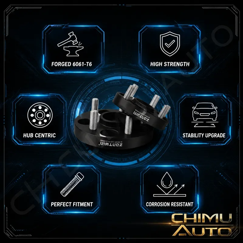 【CHIMU AUTO】 for Honda Accord Civic Integra Odyssey CR-V UR-V Forged Wheel Spacer Adapter 5x114.3 64.1mm Hubcentric