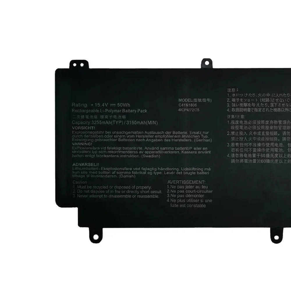 New Original C41N1805 15.4V 50Wh Laptop Battery for Asus ROG Zephyrus S GX531 GX531GS GX531GM GX531GXR 4ICP4/72/75