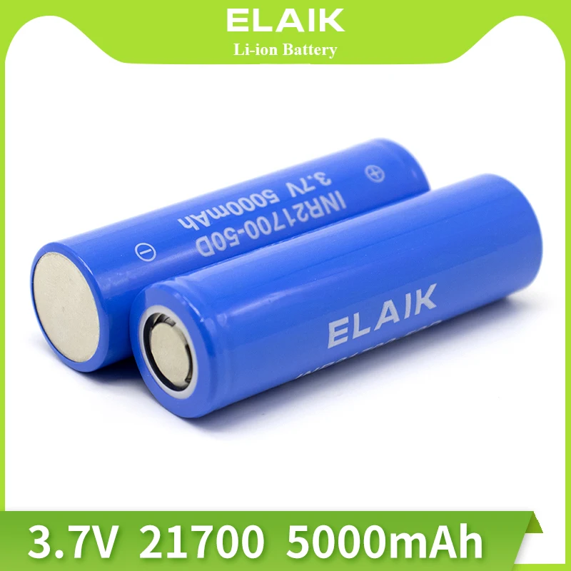 

4PCS 3.7V INR21700 5000mAh High capacity rechargeable lithium-ion battery for flashlights, electric tools, and electric vehicles