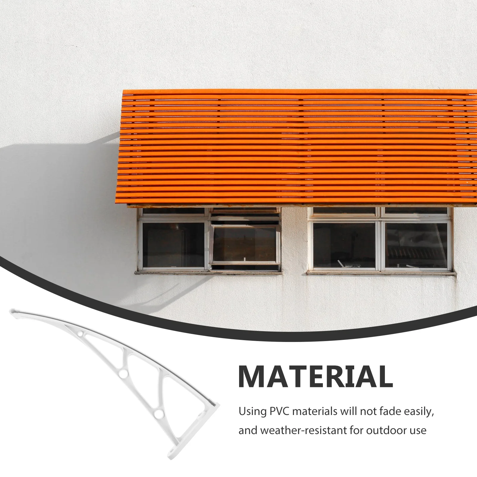

Outdoor Awning Canopy Bracket Reinforced PVC Material for Door Window Patio Load Bearing All Weather Performance