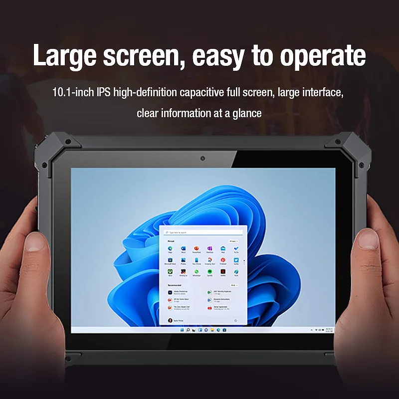 MSPopulation Enrollment Windows اللوحي قارئ بصمات الأصابع يفوز 11 Pro مقاوم للماء RJ45 HDMI Type-c Port وعرة مقاوم للماء اللوحي