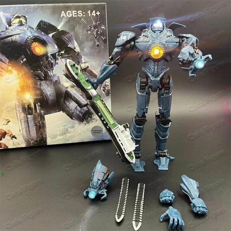 

В наличии: Светящаяся фигурка NECA 20 см Pacific Crimson Typhoon Gypsy Danger Cherno Alpha, коллекционная модель, игрушка, подарок