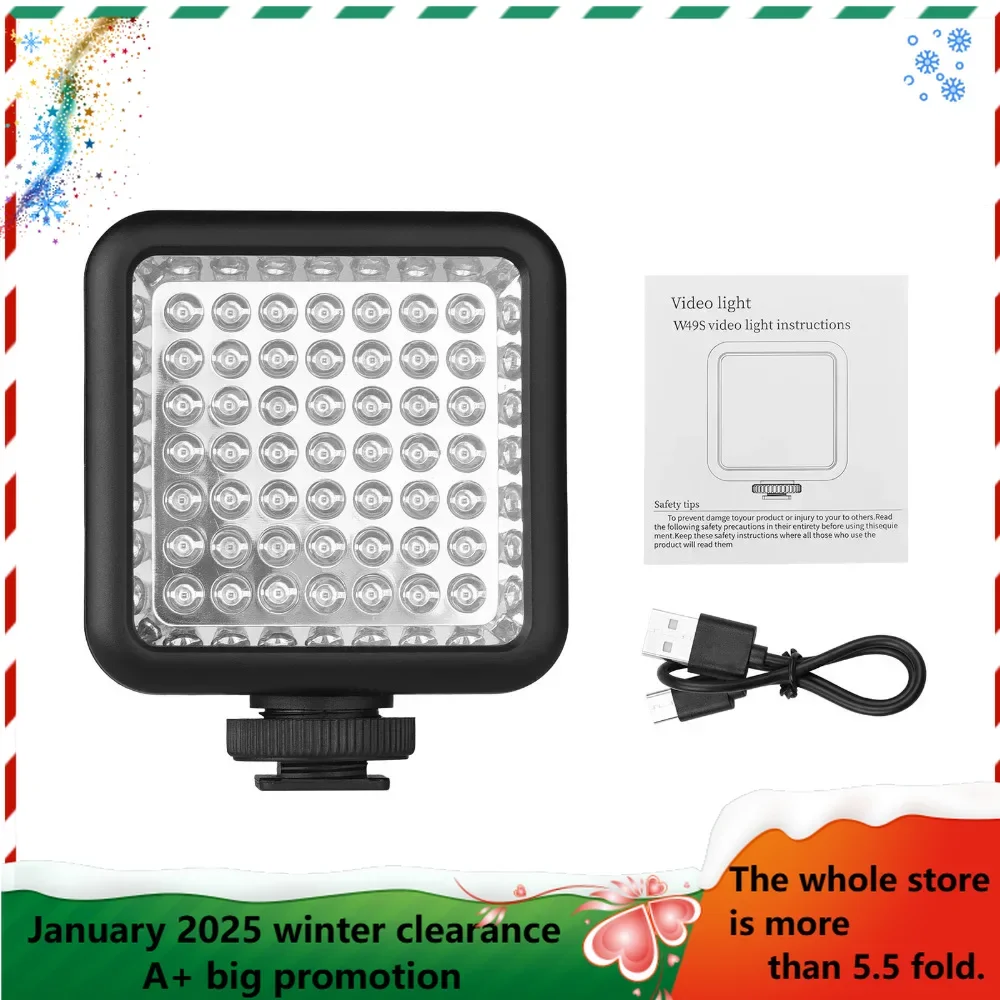 

Mini Infrared Fill Light with 49 Infrared Light Beads and Adjustable Brightness with Multiple Lights for Use ( Lithium Battery)