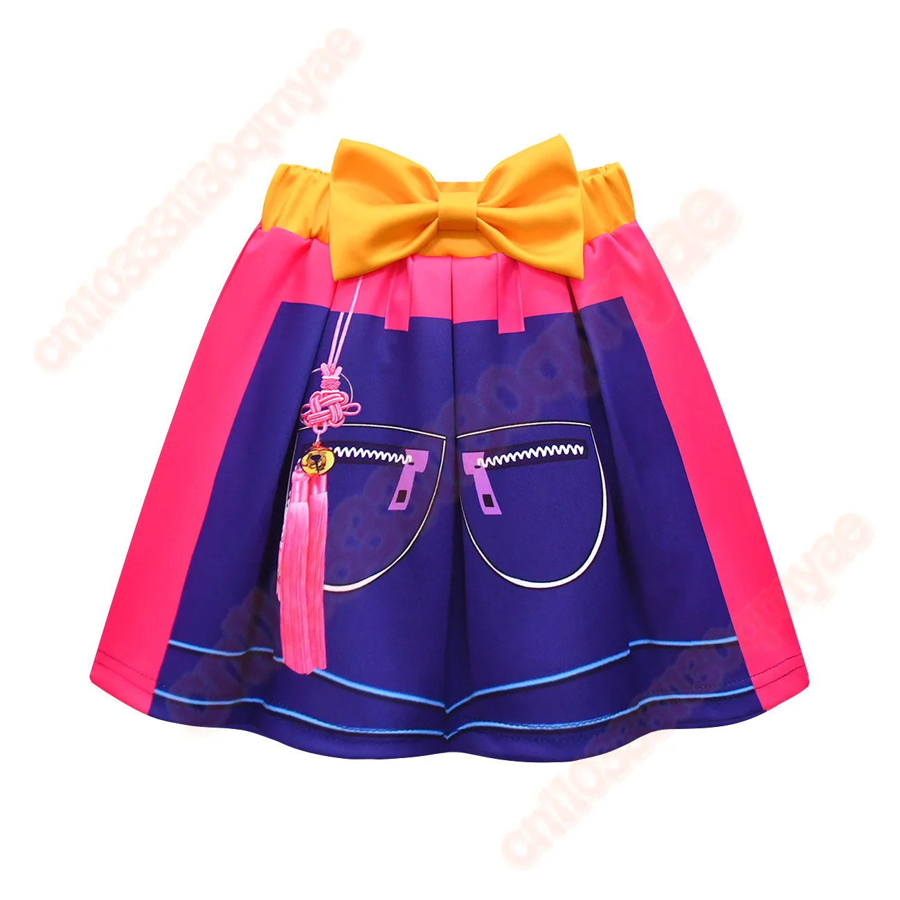 K-Pop شيطان الصيادين تأثيري حلي الفتيات تي شيرت + فستان مجموعة أطفال حفلة الهالوين ميرا رومي زوي ملابس الأطفال فتاة فستان