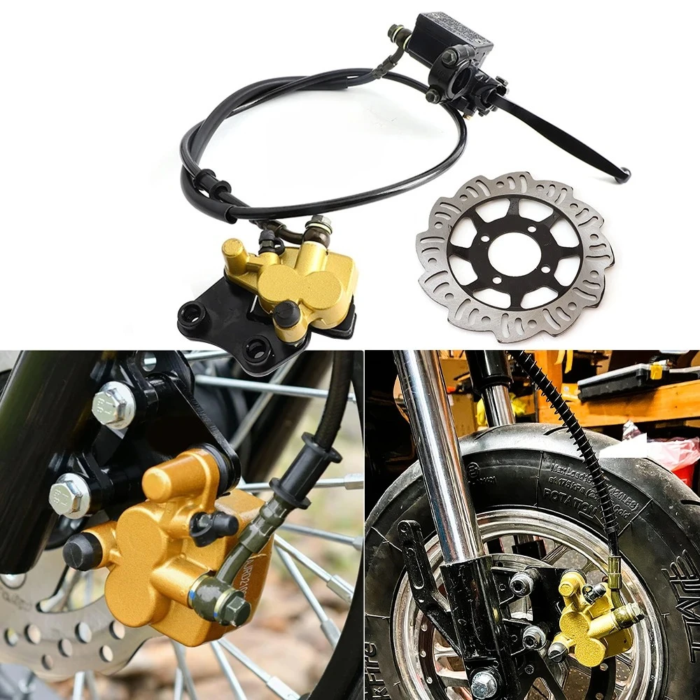 

Motorcycle Front Hydraulic Brake Motorcycle Brake Master Cylinder Disc Brake Kit for 50cc 100cc 125cc ATV Pitbike Dirt Bike