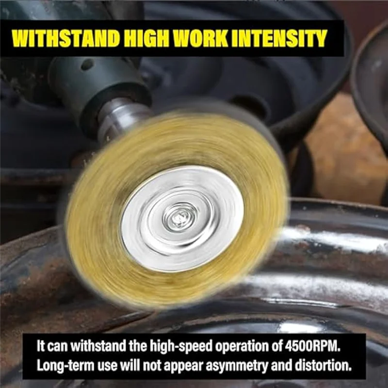 AEE3-14Pc Wire Wheel Brush Set For Drill With 6Mm Shank,Aggressive&Indestructible For Cleaning Rust/Corrosion/Paint,Deburring