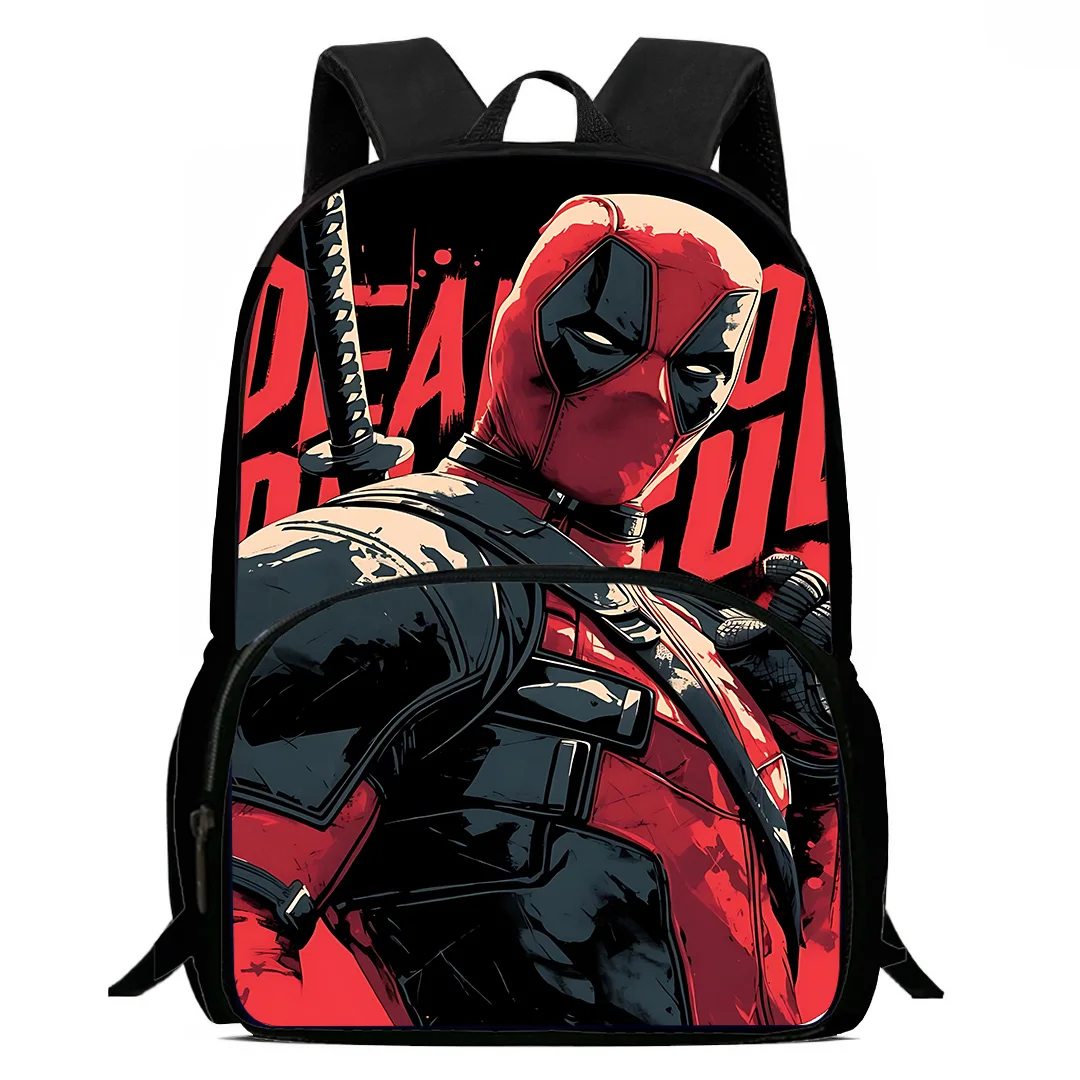 Marvel Cartoon Deadpool Kids Backpacks Boys Girls Student Birthday Gift Child School Bag Large Capacity Camping Durable Rucksack