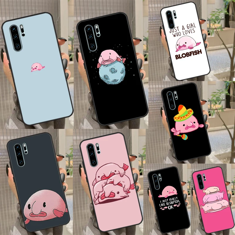 Cartoon Blobfish Case For Huawei Nova 3i 7i 8i 11i 10 9 SE 5T Y60 Y61 Y70 Y90 P Smart P60 Pro P30 P40 Lite