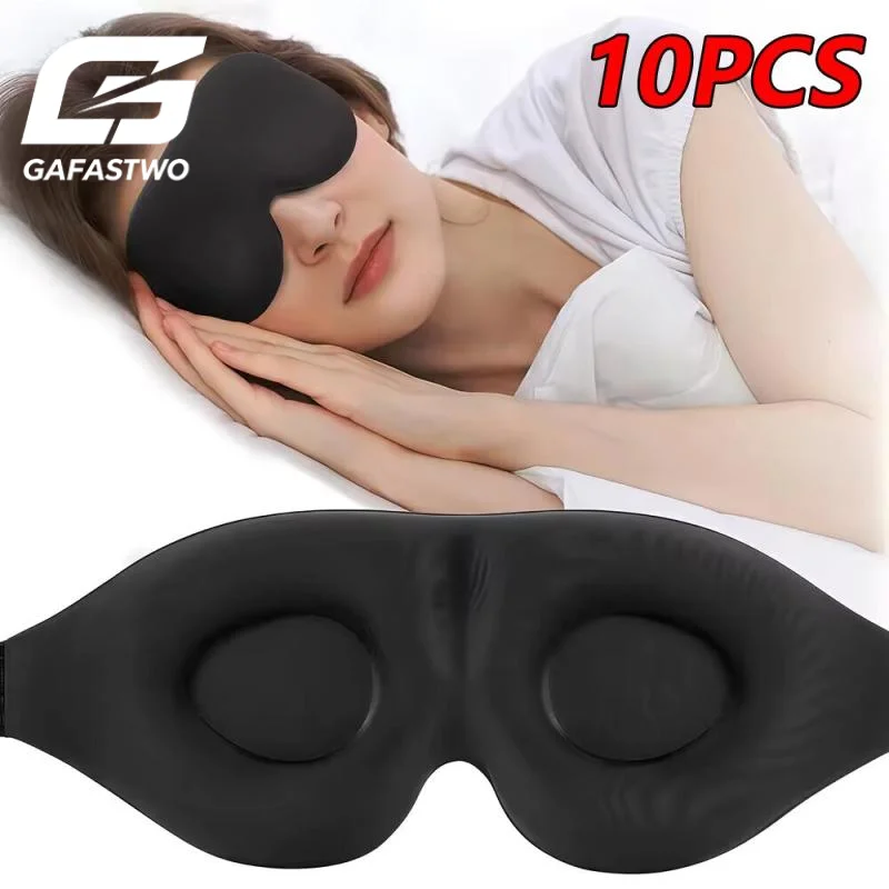 1/3/10PCS Adjustable 3D Sleep Mask for Sleeping Travel Nap Deep Contoured Eye Covers Block Out Light Comfortable Blindfold