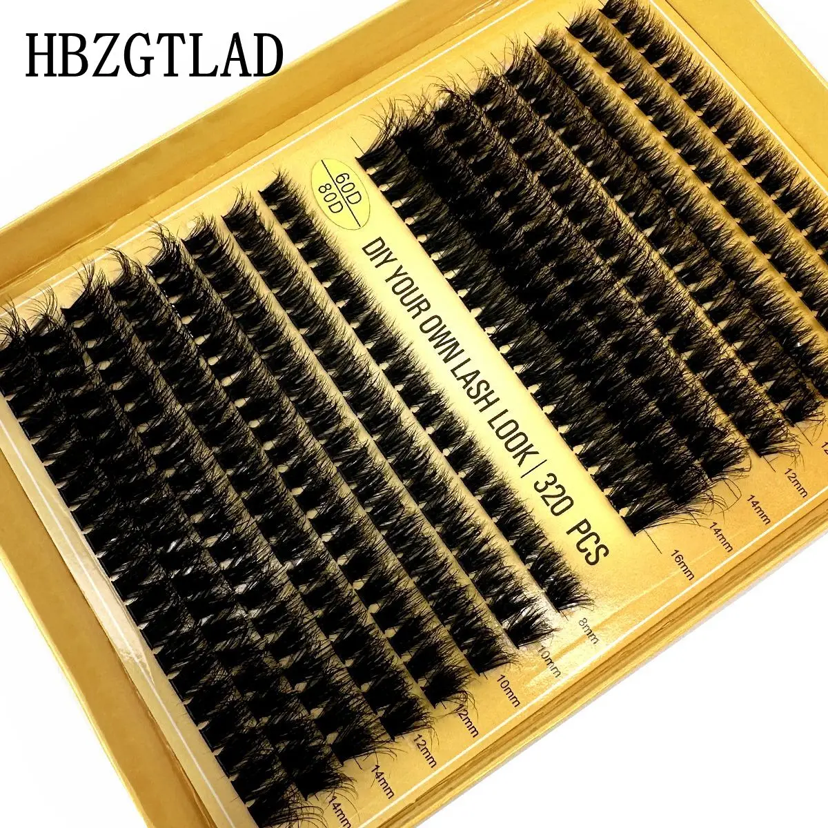 320Ps DIY 5D Fluffy Lash Clusters 60D 80D 100D Dicke Wimpern Cluster D/DD Curl Wispy Einzelne Wimpern 9-16mm Wimpern Verlängerung – Detail 14