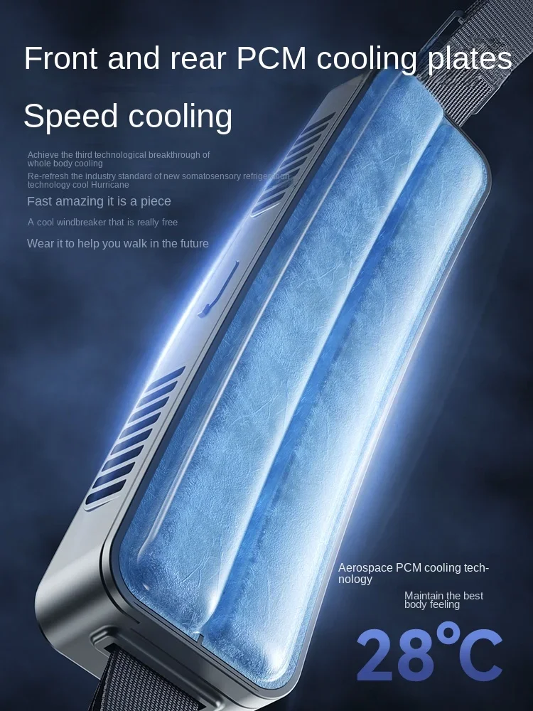 Hanging waist cooling fan, portable portable, ultra long battery life, USB cooling small fan charging