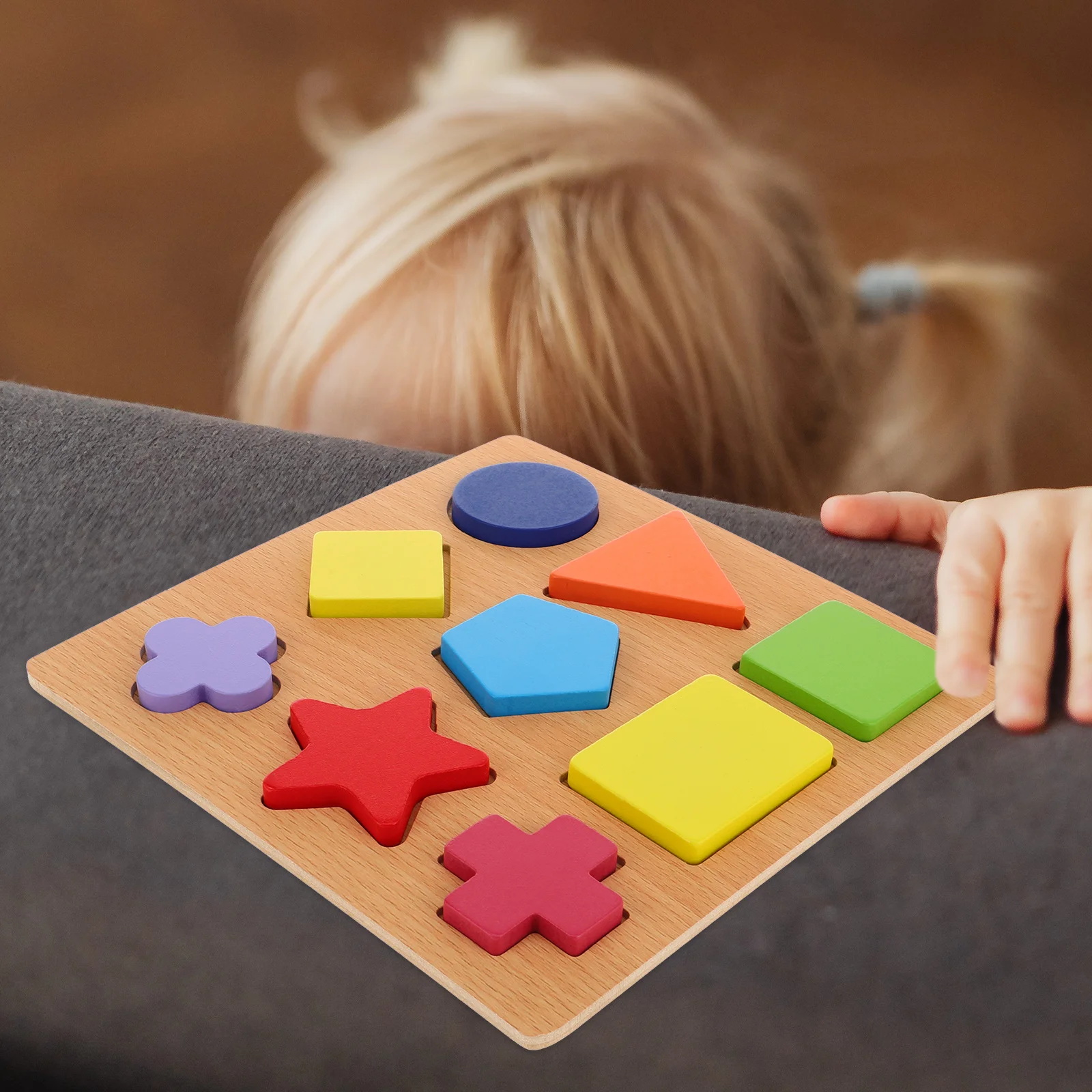 1 conjunto de quebra-cabeça de forma geométrica 3d brinquedo de madeira para crianças habilidades de correspondência reconhecimento de forma de cor jogo de aprendizagem educacional