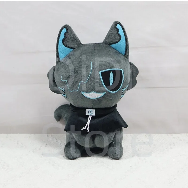 

New Game Merchandise One Eyed Grey Cat Plush Toy 27cm Room Decoration Plush Doll Toy For Accompany Comfort Gift